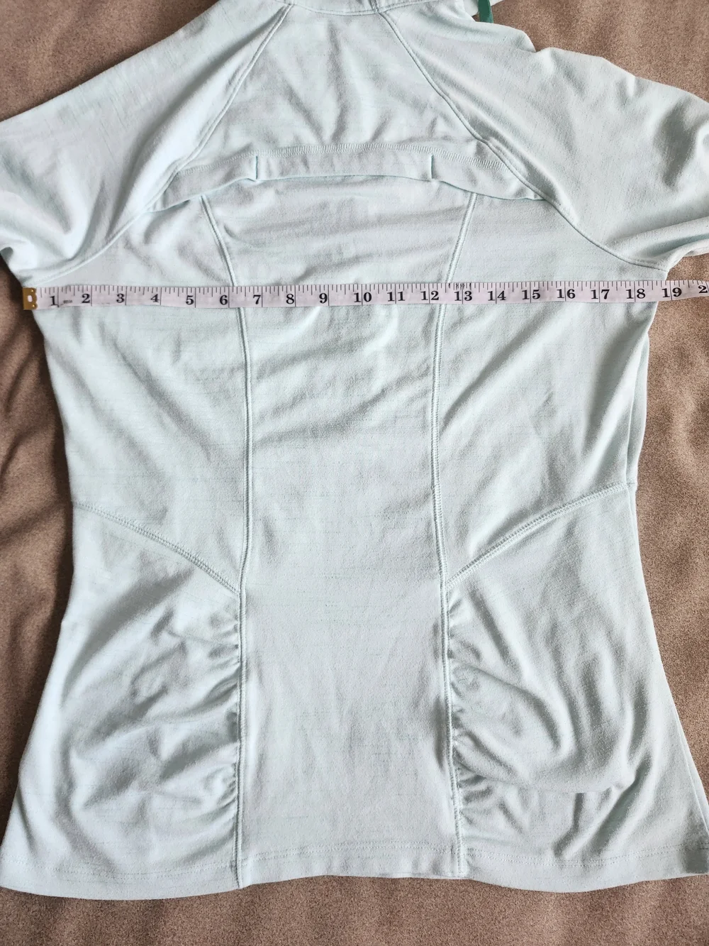 Light Mint Half-Zip Hooded Pullover with Kangaroo Pocket Light G. Medium No Tag